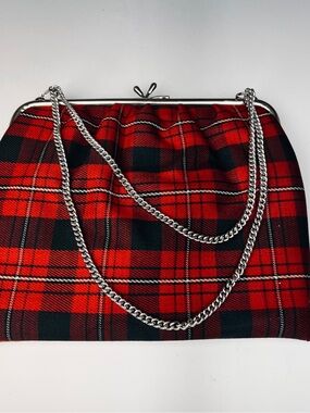Vintage Tartan Purse Red Plaid Accesory